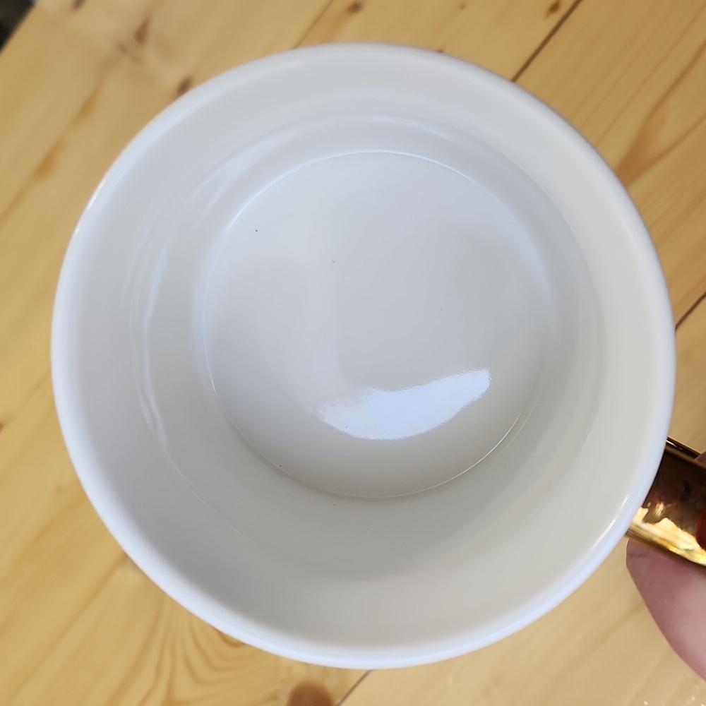OPALHOUSE White Floral Letter "M" Initial Monogram Porcelain Mug Coffee Tea Cup - Picture 8 of 11